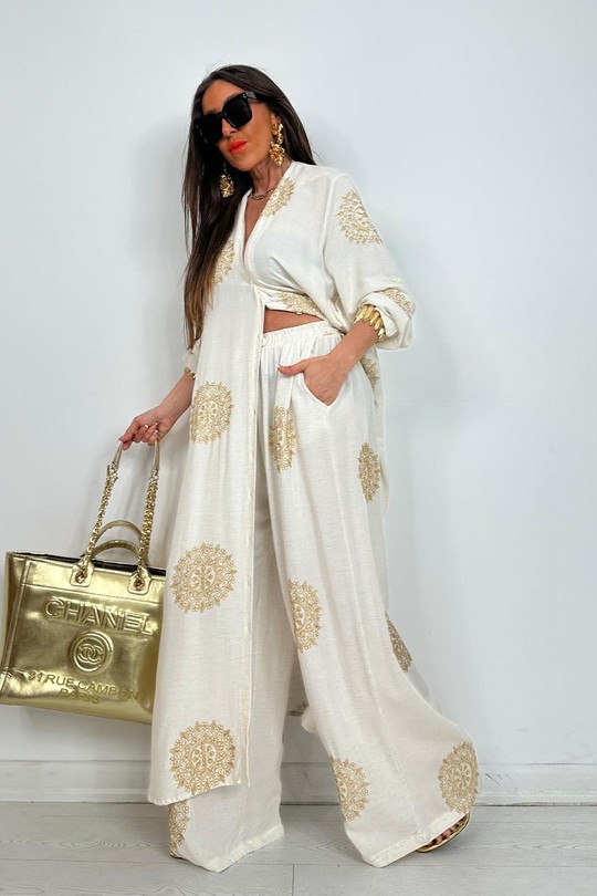 Ensembles Femme Ecru FENOMEN ATK023-405- Efashion Paris