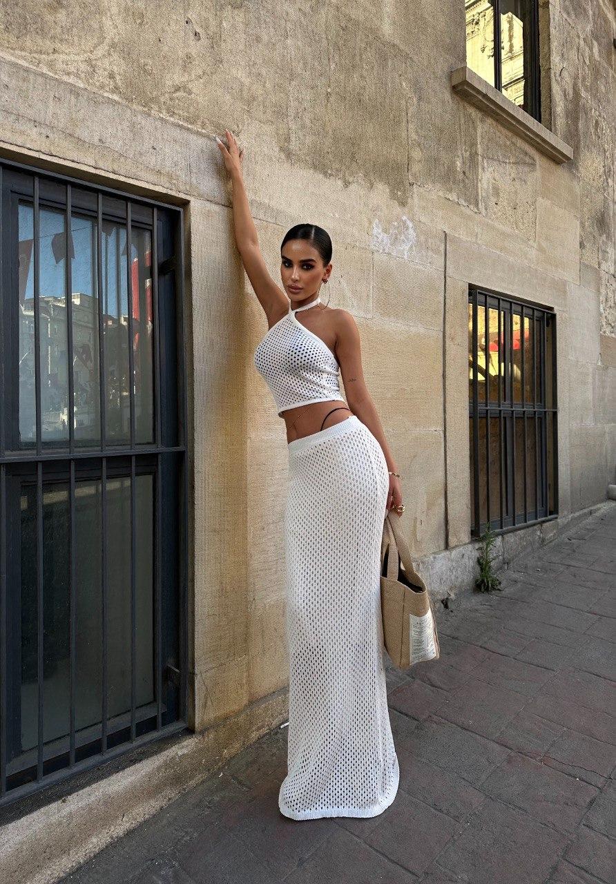 Ensembles Femme Blanc FENOMEN STK-9843-B #c Efashion Paris