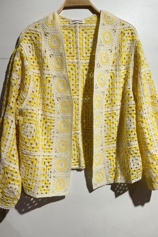Cardigans Women Yellow JEL DESIGN / JOLIO & CO S01 Efashion Paris