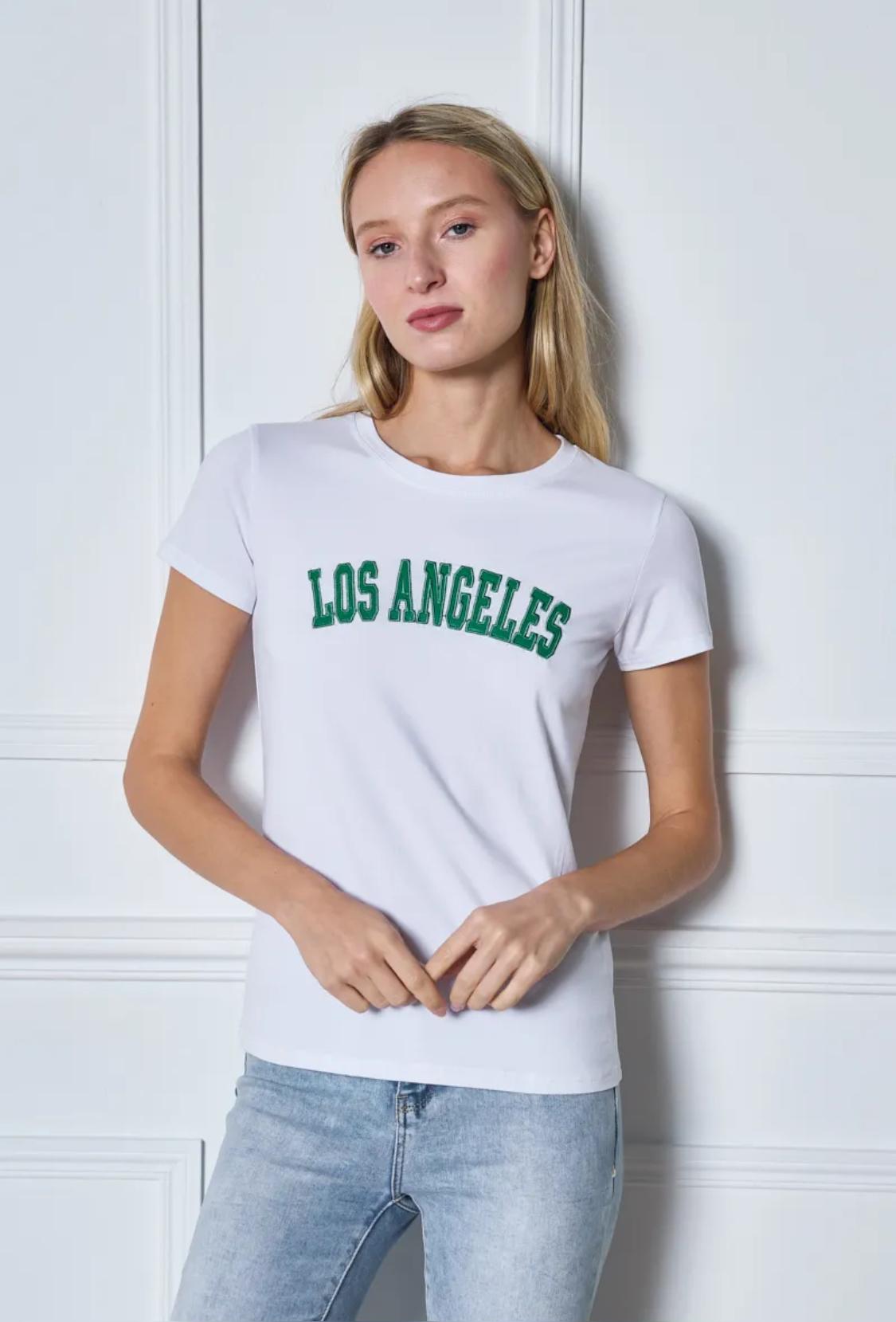 T-shirts Donna white/green JEL DESIGN / JOLIO & CO 191 #c Efashion Paris