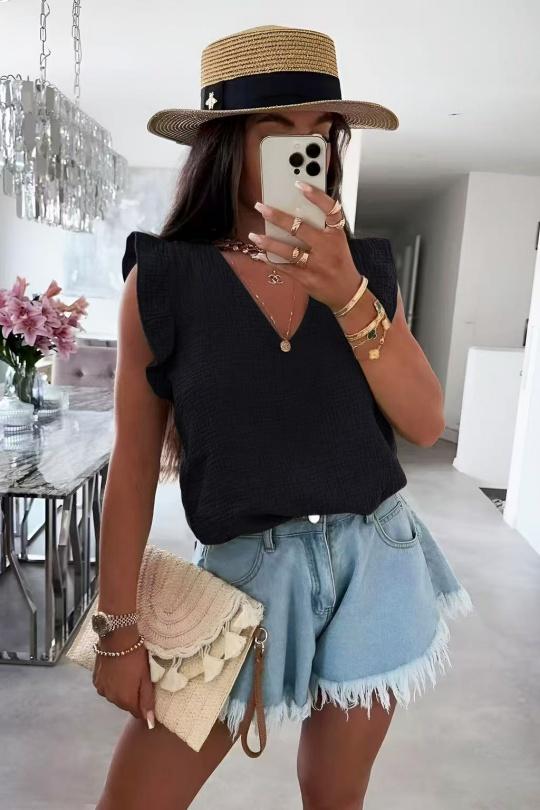 Top Donna Black ISSYMA 7766 Efashion Paris