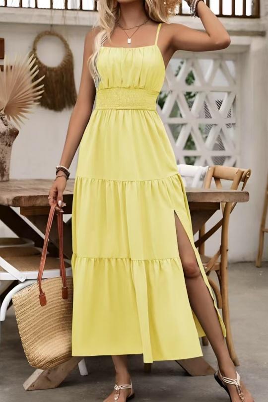 Robes longues Femme Jaune ISSYMA 8003 Efashion Paris