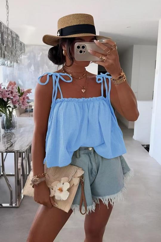 Tops Femme Bleu ciel ISSYMA 5049 Efashion Paris