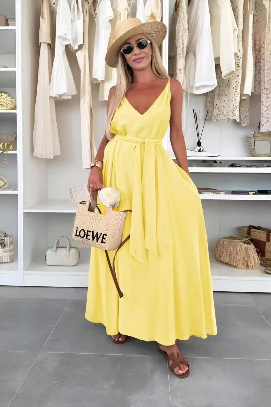 Abiti maxi Donna Yellow ISSYMA 2649 Efashion Paris