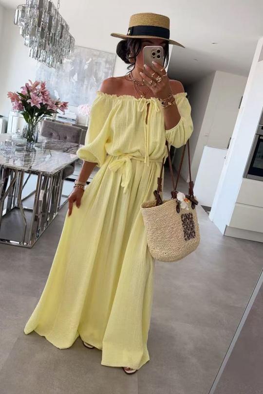 Abiti maxi Donna Yellow ISSYMA 2679 Efashion Paris