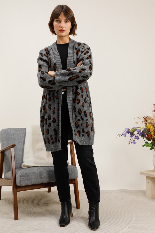 Cardigan Donna Dark grey ISSYMA 2727 Efashion Paris
