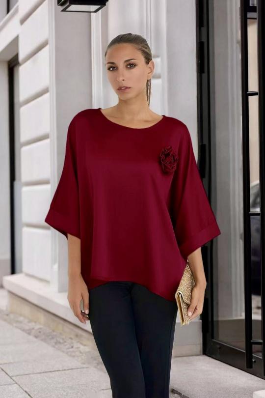 Camicette Donna Bordeaux/Red ISSYMA 2708 Efashion Paris