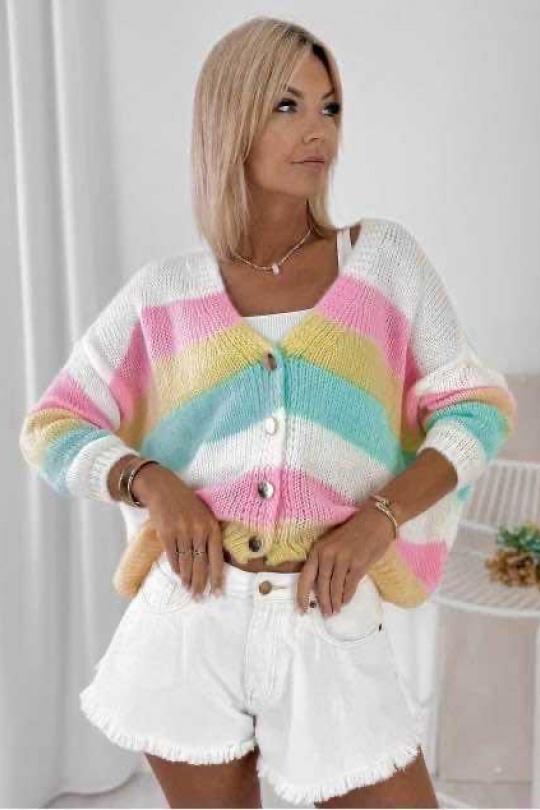 Gilets Femme Blanc ISSYMA 2728 Efashion Paris