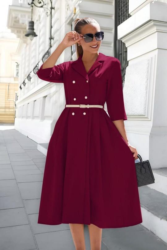 Abiti al polpaccio Donna Bordeaux/Red ISSYMA 2707 Efashion Paris