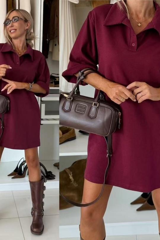 Short dresses Women Bordeaux/Red ISSYMA 2748 Efashion Paris