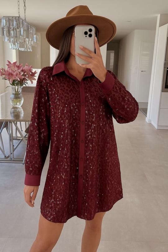 Robes de soirée Femme Bordeau/Rouge ISSYMA 92021 Efashion Paris