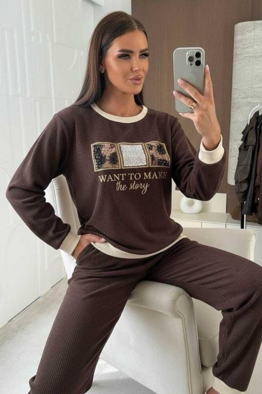 Ensembles Femme Marron ISSYMA 5208 Efashion Paris