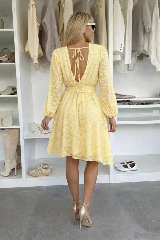 Robes mi-longues Femme Jaune ISSYMA 9826 Efashion Paris