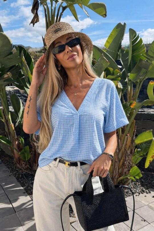 Tops Femme Bleu ciel ISSYMA 8628 Efashion Paris