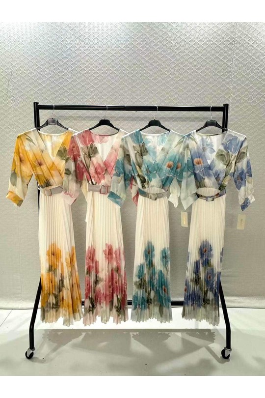 Robes longues Femme Rose ISSYMA 13164fleurs Efashion Paris