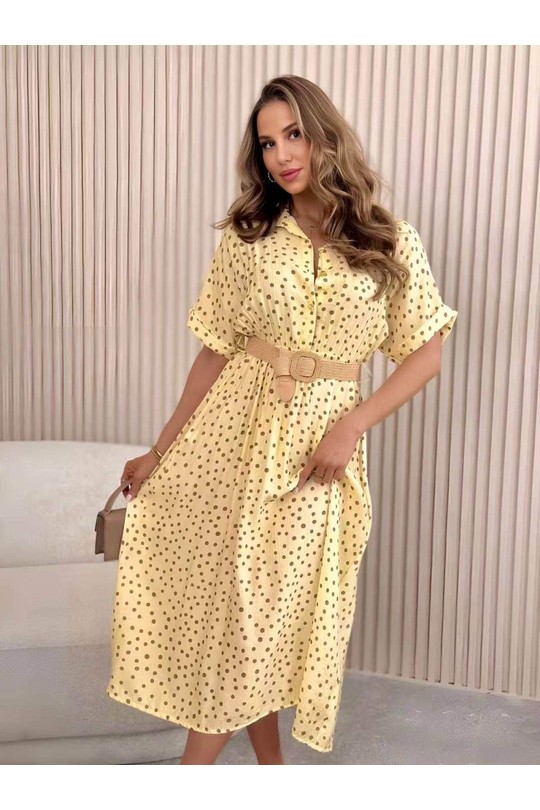 Robes longues Femme Jaune ISSYMA 5507 Efashion Paris