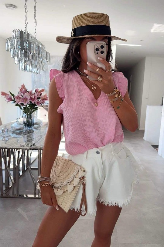 Tops Femme Rose ISSYMA 696 Efashion Paris