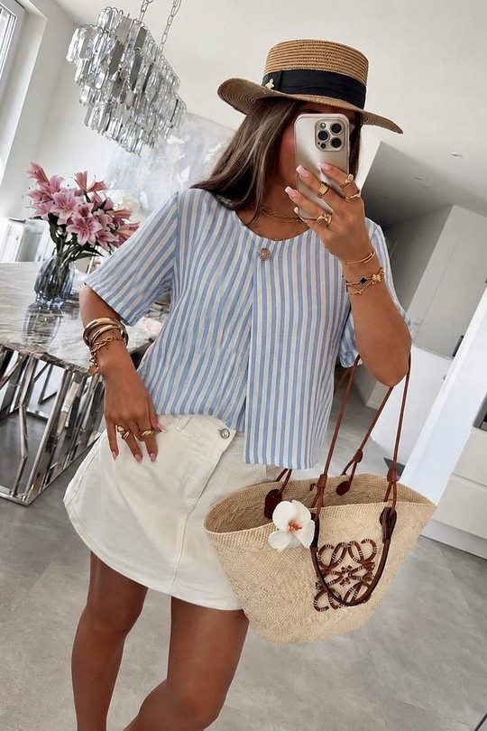 Tops Mujer Sky blue ISSYMA 40478 Efashion Paris