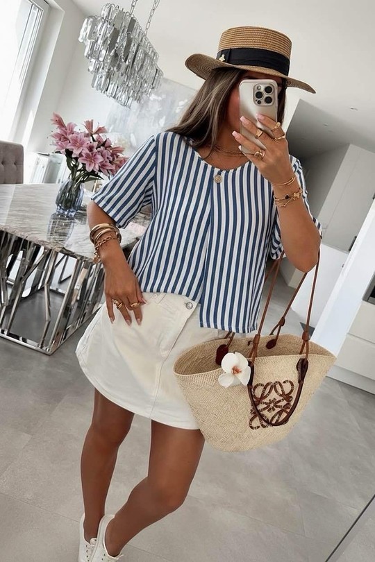 Tops Mujer Sky blue ISSYMA 40478 Efashion Paris