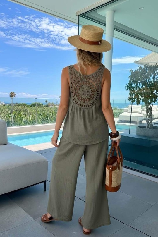 Ensembles Femme Blanc ISSYMA 8663 Efashion Paris