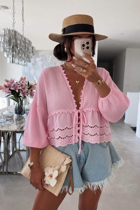 Tops Femme Rose ISSYMA 717 Efashion Paris