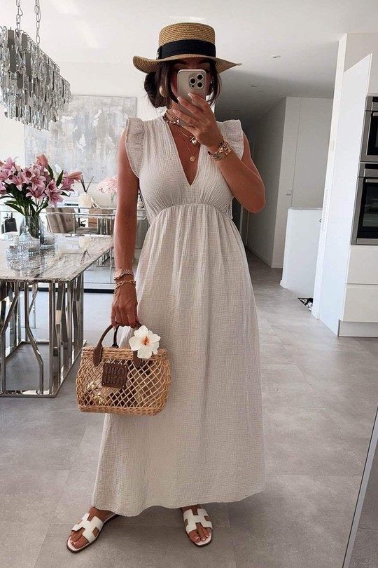 Robes longues Femme Rose ISSYMA 739 Efashion Paris
