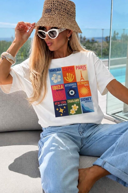 T-shirts Femme Blanc ISSYMA Jg156 Efashion Paris