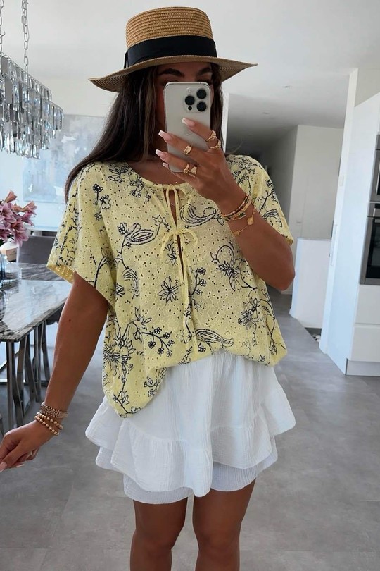 Chemises Femme Jaune ISSYMA 751 Efashion Paris