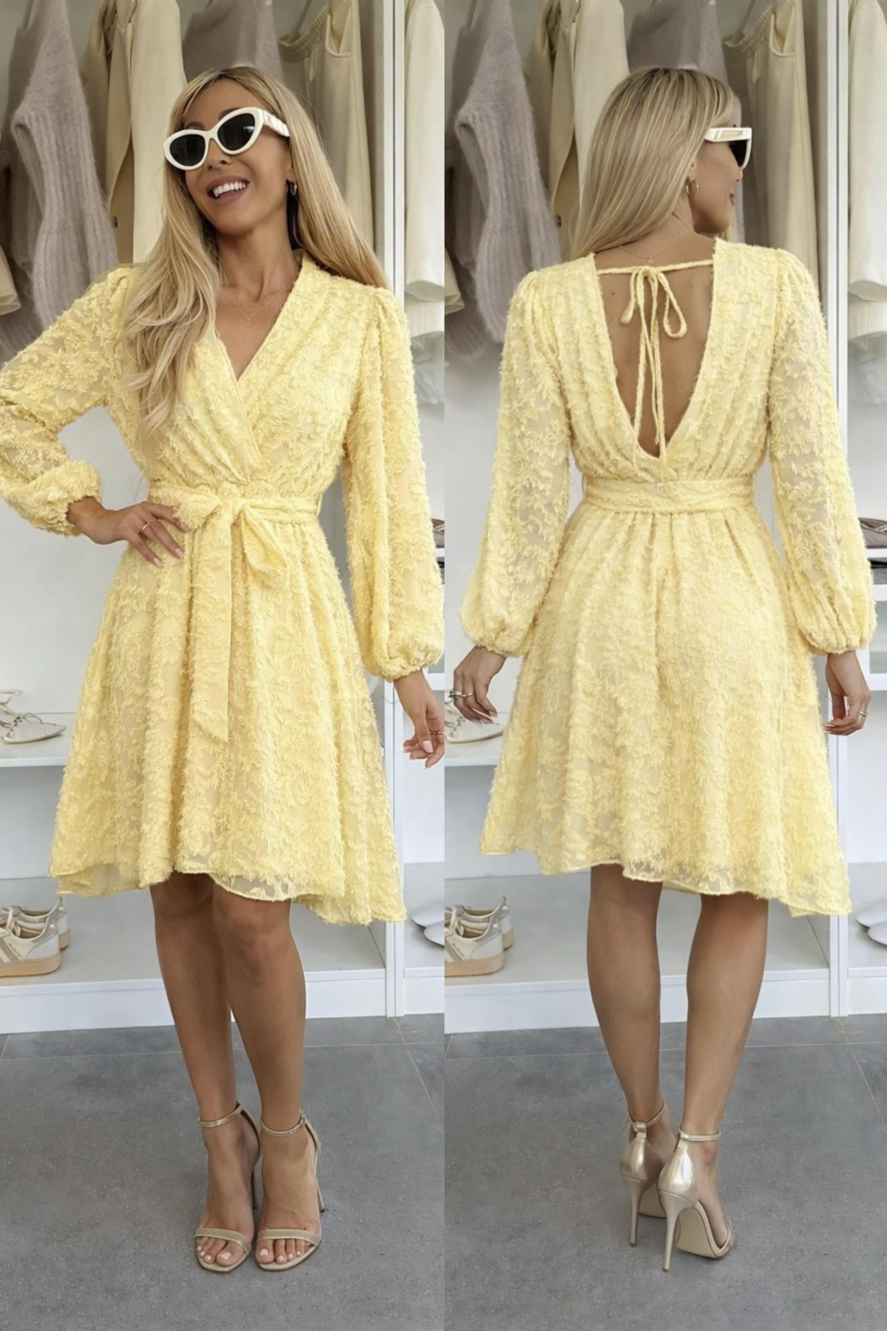 Robes mi-longues Femme Jaune ISSYMA 9826 #c Efashion Paris