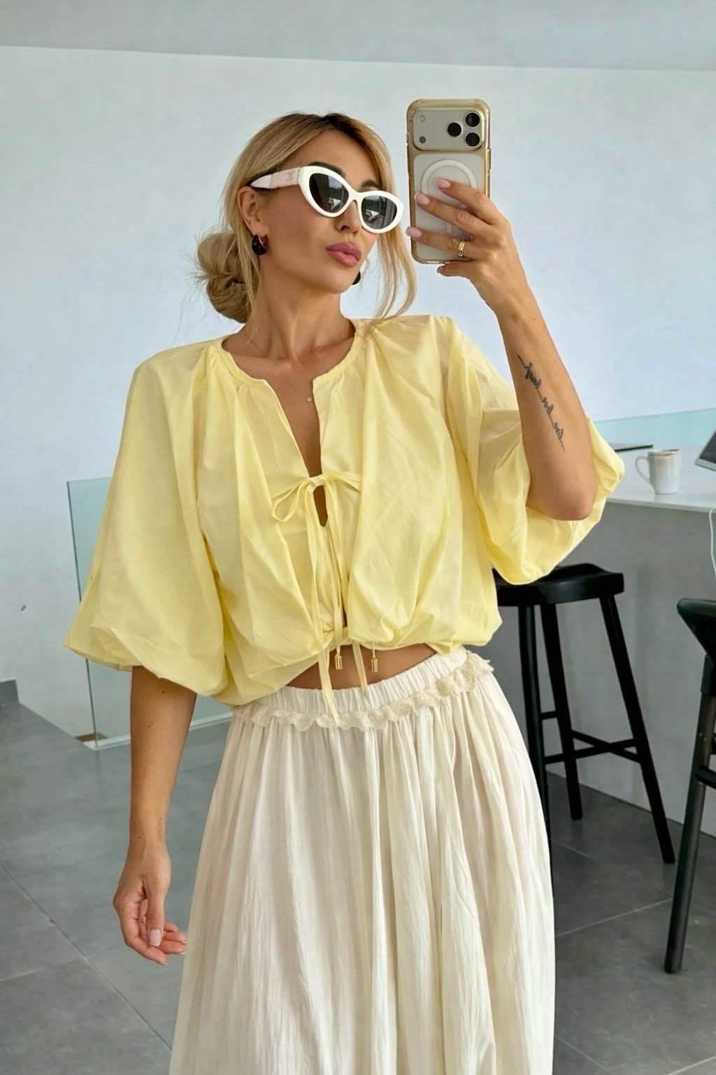 Blouses Femme Jaune ISSYMA 92711 #c Efashion Paris