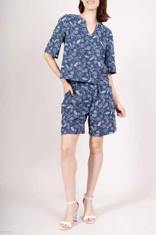 Completi Donna Navy blue GUAS COLLECTION ENB206 Efashion Paris