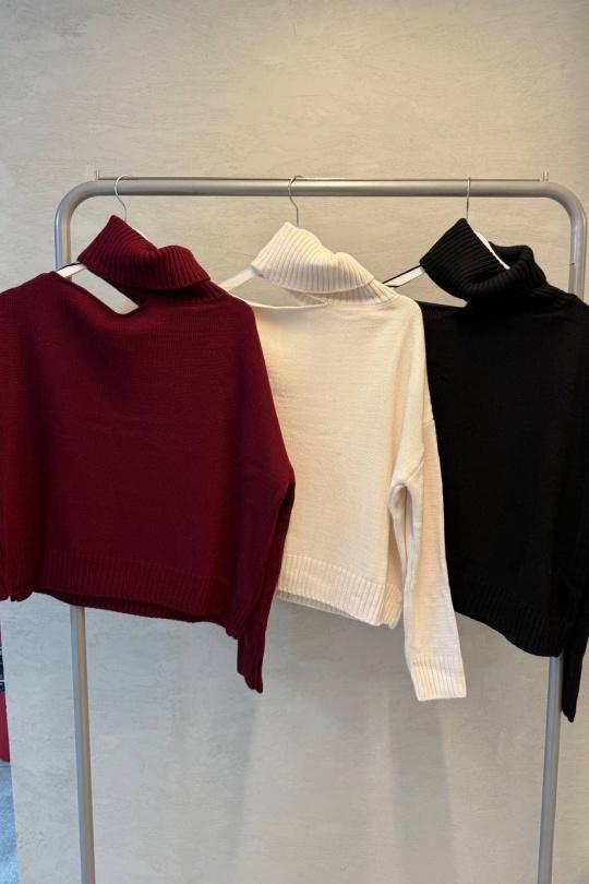 Pulls Femme Bordeaux GUAS COLLECTION PL165 Efashion Paris
