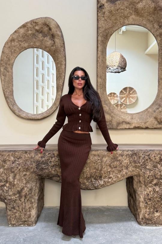 Ensembles Femme Marron GUAS COLLECTION ENB147 Efashion Paris