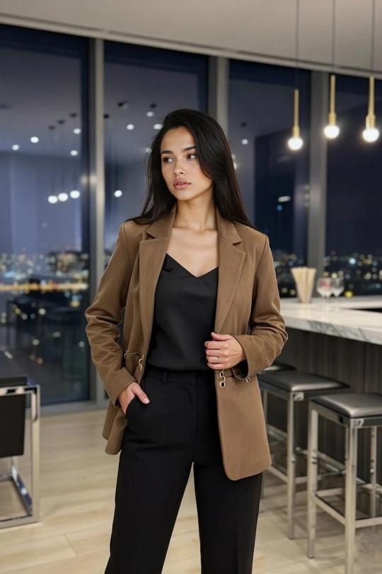 Jackets Women Brown GUAS COLLECTION VST240 Efashion Paris