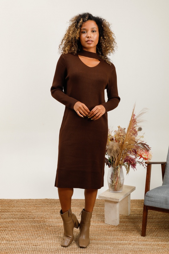 Robes mi-longues Femme Couleurs mélangées BLEUET DE PARIS MT555202 Efashion Paris