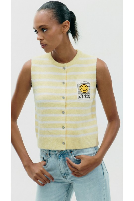 Gilets Femme Jaune DIVATEX 06SC175 Efashion Paris