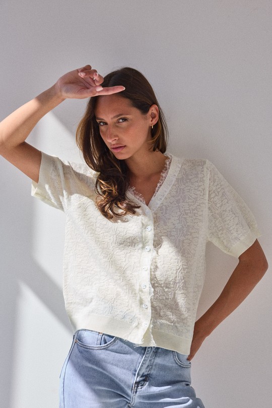 Tops Femme Blanc DIVATEX 06FF27 Efashion Paris