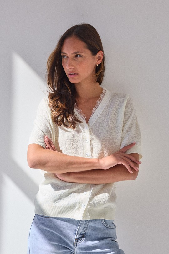 Tops Femme Blanc DIVATEX 06FF27 Efashion Paris