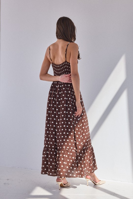 Robes longues Femme Marron DIVATEX 06CH353 Efashion Paris