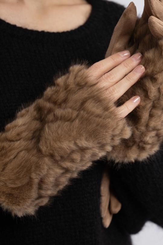 Gants Accessoires Taupe Lil Moon 490234 Efashion Paris