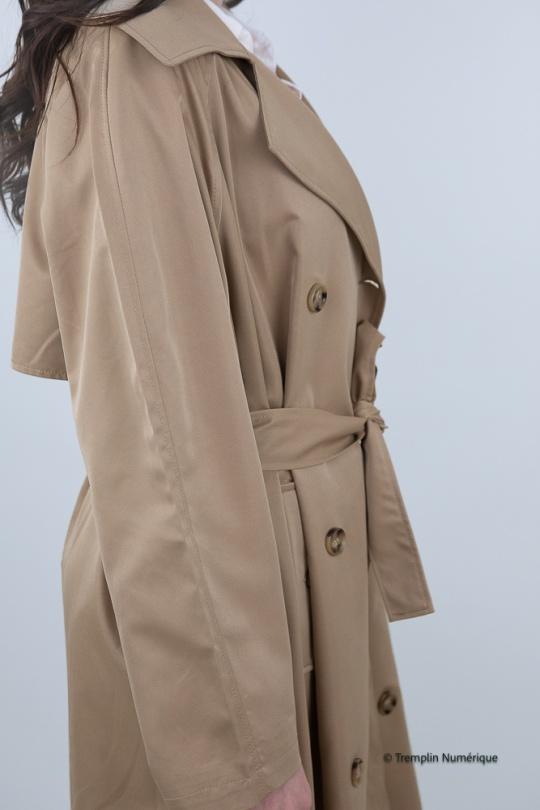 Trenchs Femme Bleu Kzell 3526 Efashion Paris