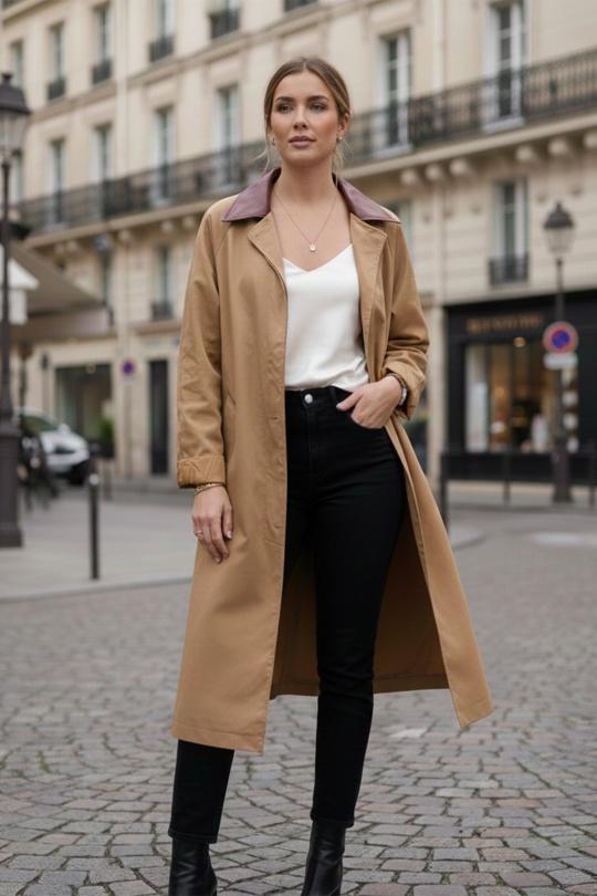 Trenchs Femme Camel Kzell 3558 Efashion Paris