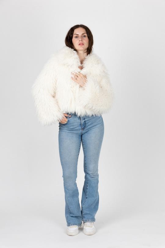 Manteaux Femme Blanc cassé Kzell 8751 Efashion Paris