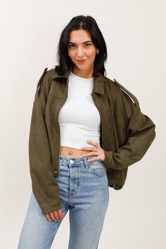 Vestes  Femme Kaki Kzell 8788 Efashion Paris
