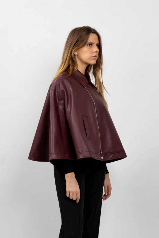 Capes et ponchos Femme Bordeaux Kzell 8809 Efashion Paris