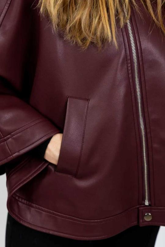 Capes et ponchos Femme Bordeaux Kzell 8809 Efashion Paris