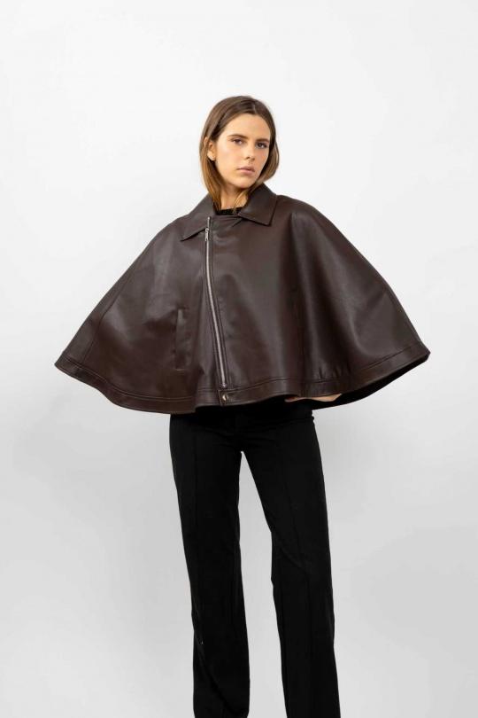 Capes et ponchos Femme Bordeaux Kzell 8809 Efashion Paris