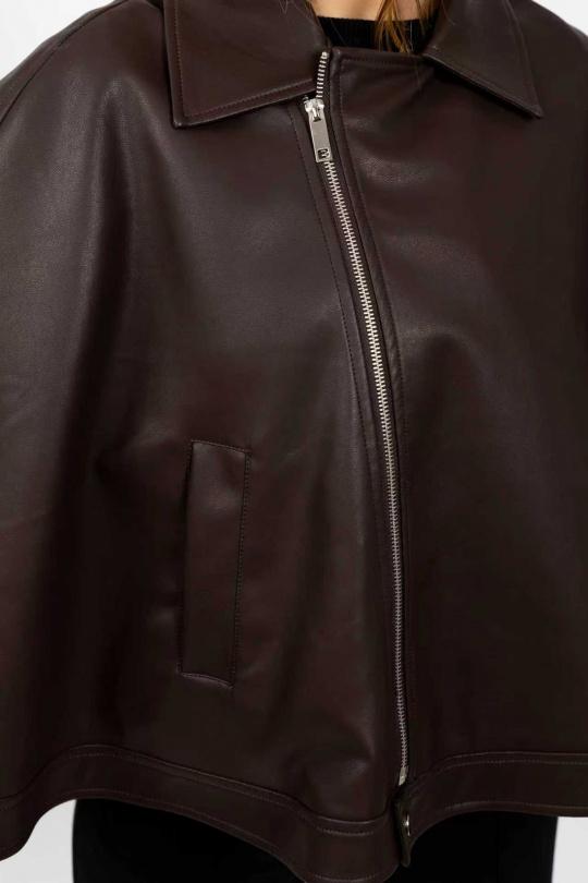 Capes et ponchos Femme Bordeaux Kzell 8809 Efashion Paris