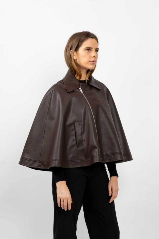 Capes et ponchos Femme Bordeaux Kzell 8809 Efashion Paris