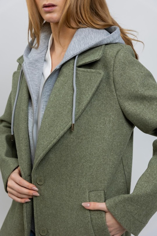 Manteaux Femme Vert Kzell 3616 Efashion Paris